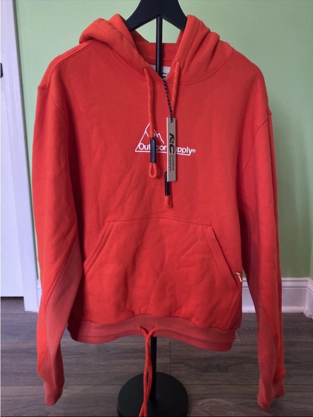 Men's Orange Crewneck Hoodie